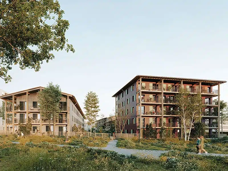 Le futur programme immobilier Dock 42 au cœur de la cité-jardin Roche du Soleil.